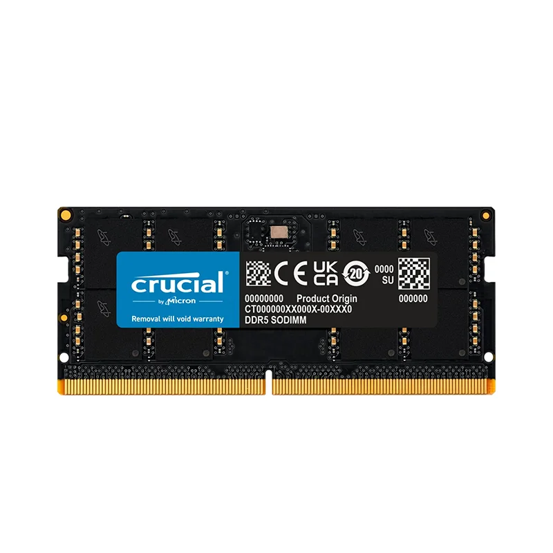 Crucial Laptop RAM Memory DDR5 8GB 16GB 32GB 4800MHz 5200MHz 5600MHz 1.1V CL40 262-Pin For Notebook Module SO-DIMM