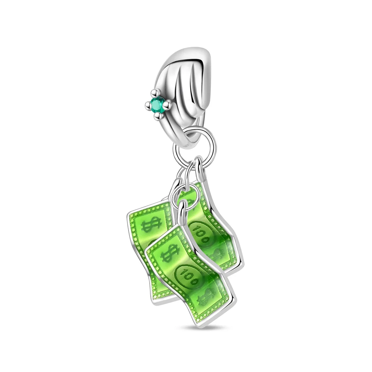 Fit Original Charms Perlen S925 Silber Überzogene Reichtum Freiheit US-Dollar Charm Anhänger für Armband Frauen DIY Schmuck