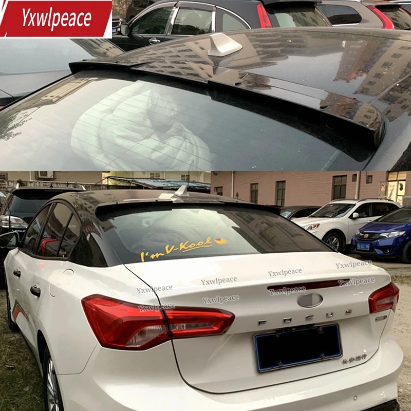 

For Ford Focus Spoiler 2019 2020 2021 High Quality ABS Material Primer Color Rear Window Roof Spoiler