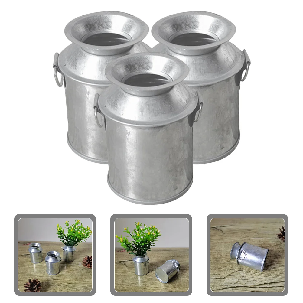 

3 Pcs Succulent Flower Pot Vases Miniature Farmhouse Home Accessories Furniture