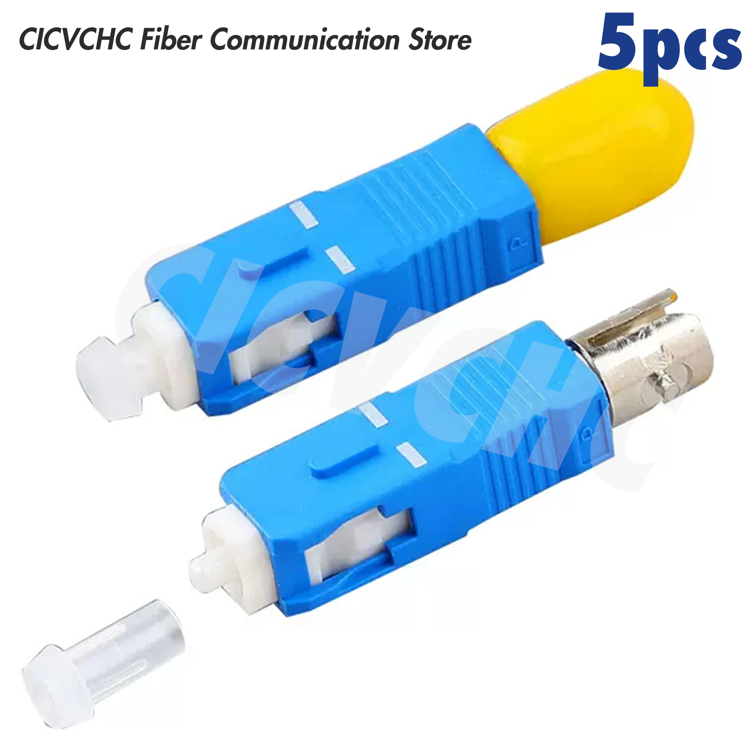 

5pcs SC/UPC(Male)-ST/UPC(Female)- Single mode- Simplex Fiber Optic Adapter-Hybrid Mating Adapter