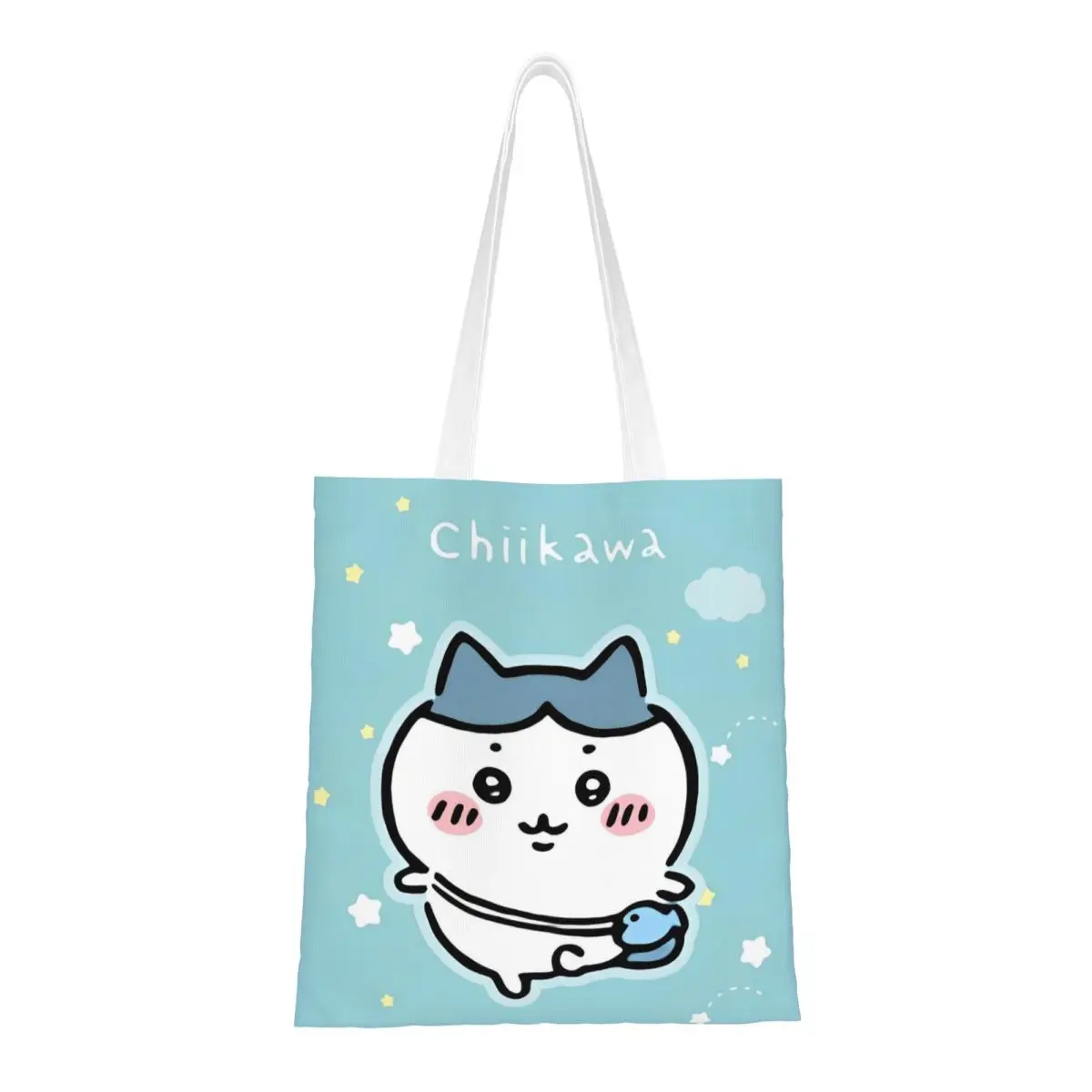 

Women Men Cute Cartoon Manga Chiikawaa Tote Bags Canvas Grocery Bag for Shopping Handbags