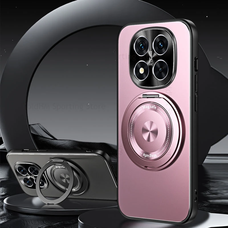 

For Magsafe Magnetic Matte Case For Xiaomi 15 Pro 360° Ring Kickstand Wireless Magsafing Back Cover For Mi 14 Ultra 15 Pro Capa
