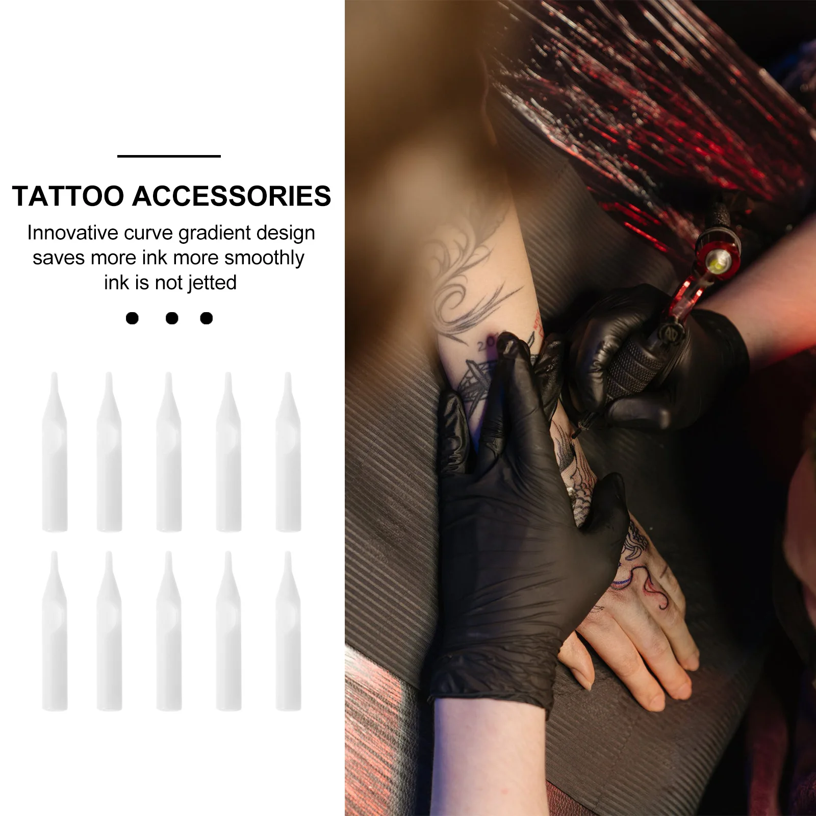 

1 Box Of Disposable Tattoo Tips Durable One-Time Use For All Tattoo Machines Needle Nozzles Tattoos Accessories