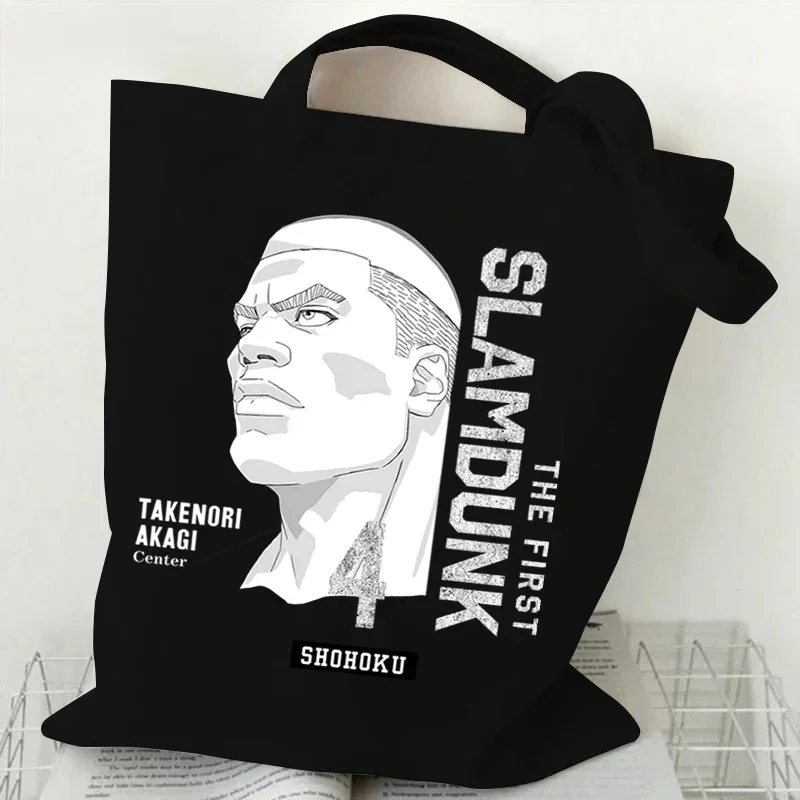 Donne Harajuku Comic Tote Bag Rukawa Kaede Handbag The Frist SlamDunk Lady borse a tracolla Slam Dunk Anime Shopping Black Bag