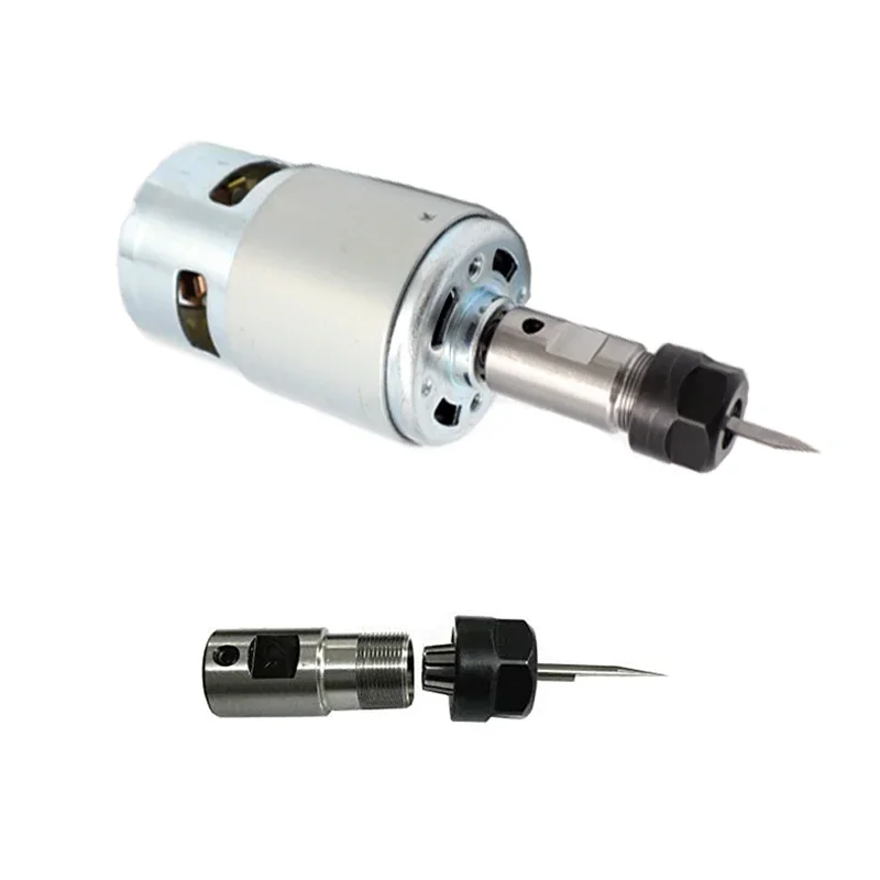Imagem -02 - Ball Bearing Spindle Motor Haste de Extensão Er11 Faca de Escultura para Máquina Cnc Router 1610 2417 3018 12 36v 775 dc