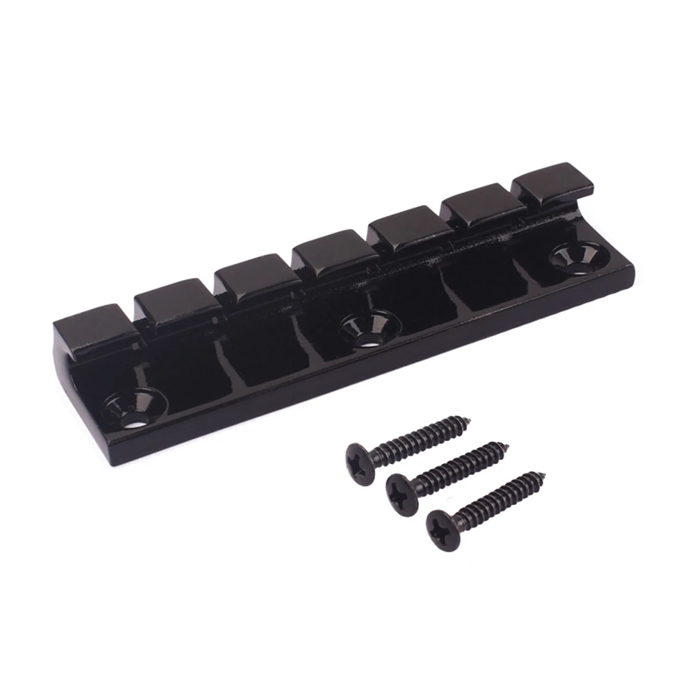 

6 Strings Bridge Guitar Hard Tail Saddles Accessories for Electric Tailpiece and Parts Black