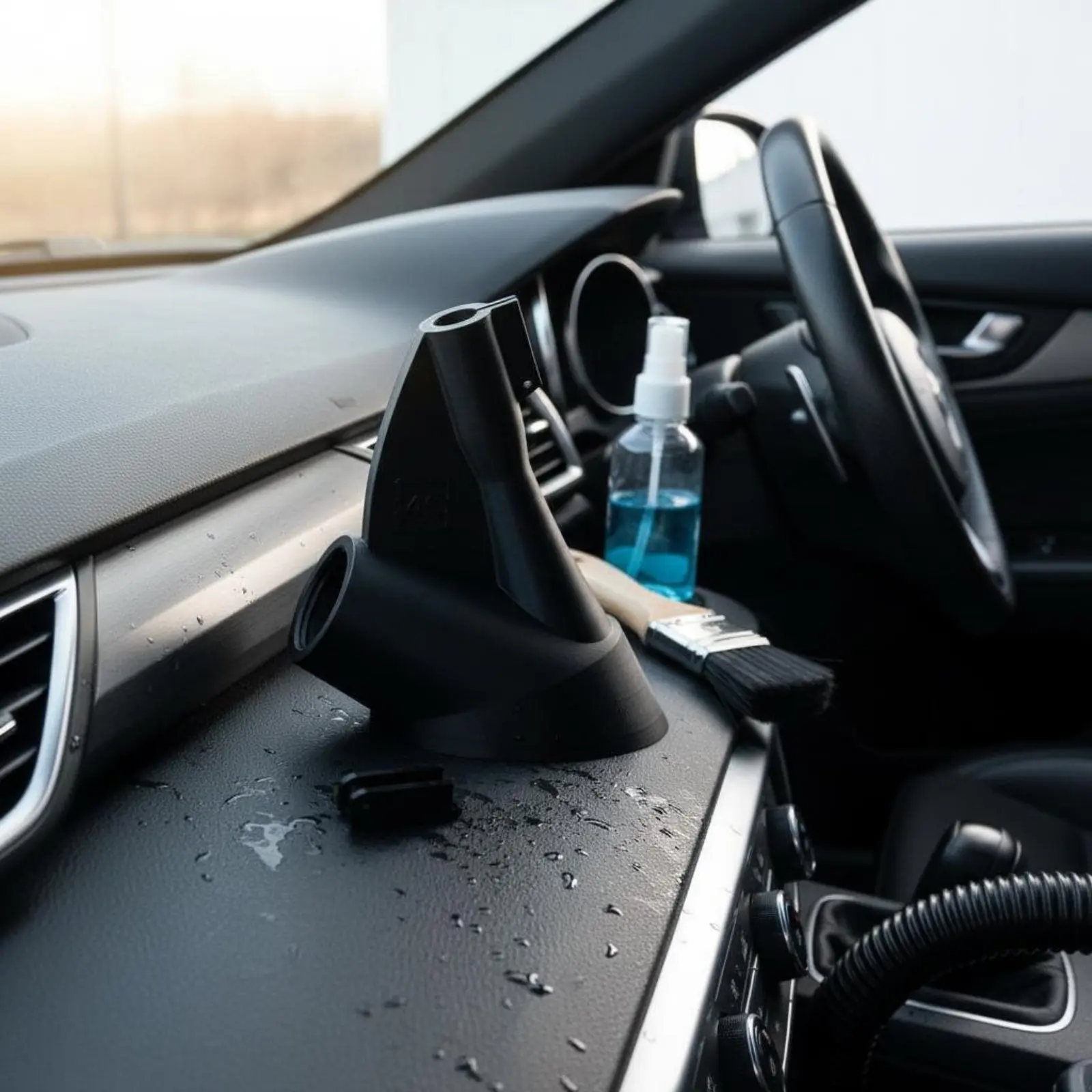 Air Blow Vacuum Adapter Additively Manufactured Printed Car Interior Cleaning Attachment Blow and Extract Cleaning Head