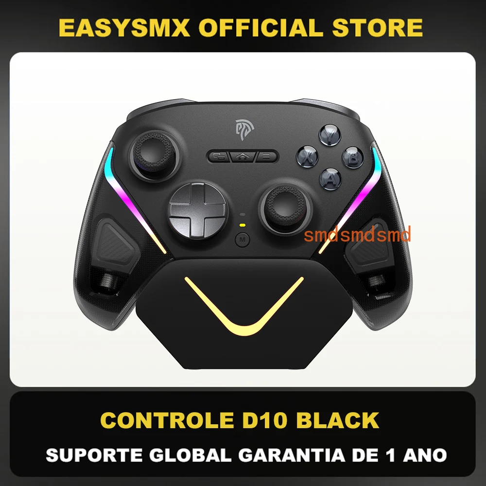 

D10 Wireless Gamepad Bluetooth Game Controller Compatible with PC/Switch/Phone/Steam, TMR Sticks, Charging Dock