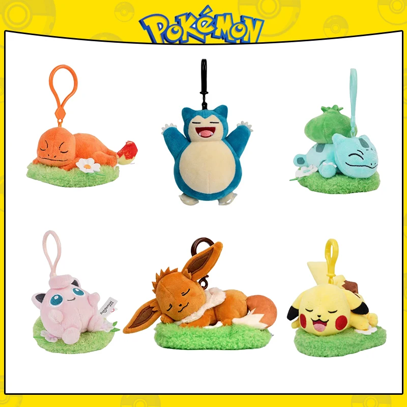 البوكيمون ألعاب من نسيج مخملي المفاتيح أنيمي الشكل بيكاتشو غص Bulbasaur بخ Eevee Charmander محشوة دمية قلادة لعبة
