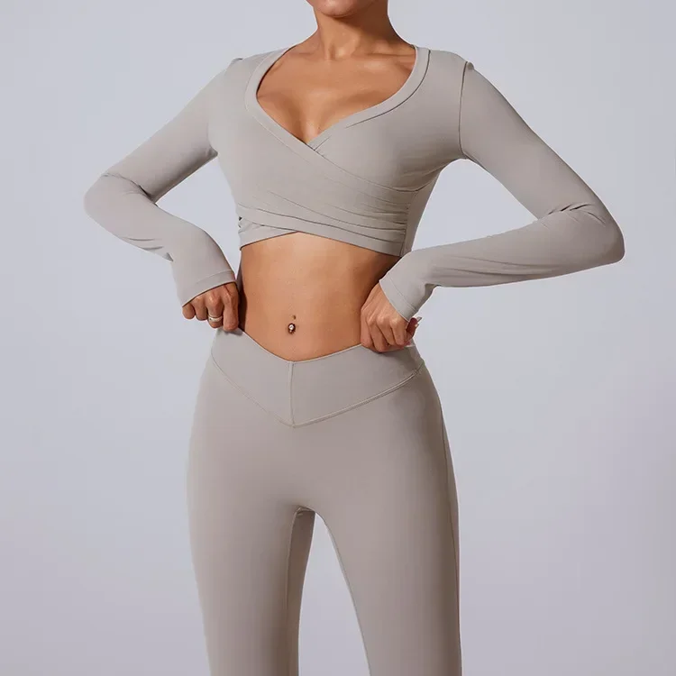 Sanded Tight Yoga Suit New Product Temperament Body Shaping Sports Leisure Pula Cycling Gym Suit Yoga Suit Women