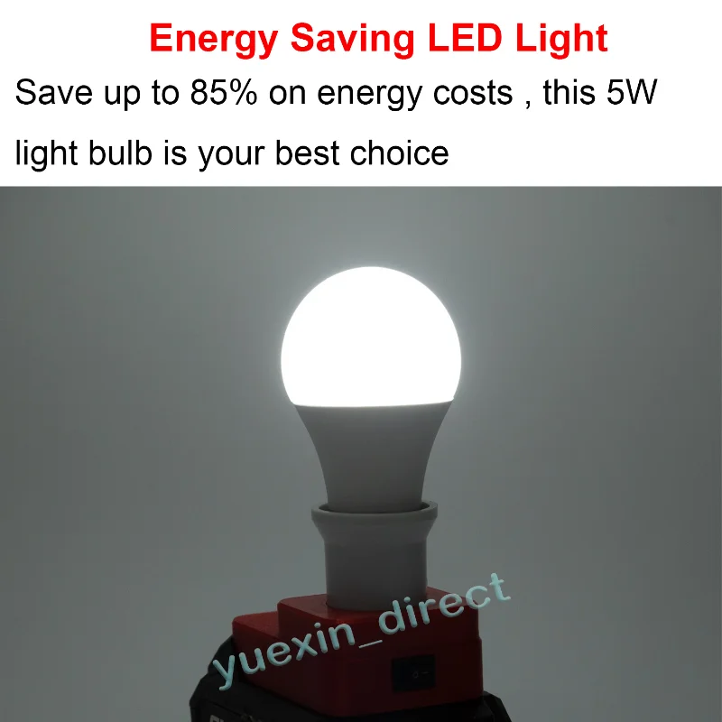 LED Work Light E27 Bulbs For SKIL 20V Li-ion Battery Powered Portable Cordless Indoor And Outdoors Emergency Lamp