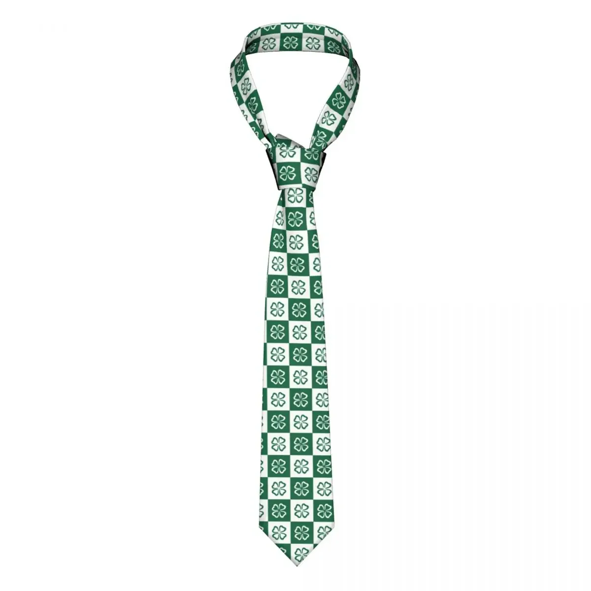 Lucky Clover Necktie Unisex Skinny Polyester 8 cm Classic Irish St Patrick's Day Shamrock Neck Ties for Men Daily Wear Cravat