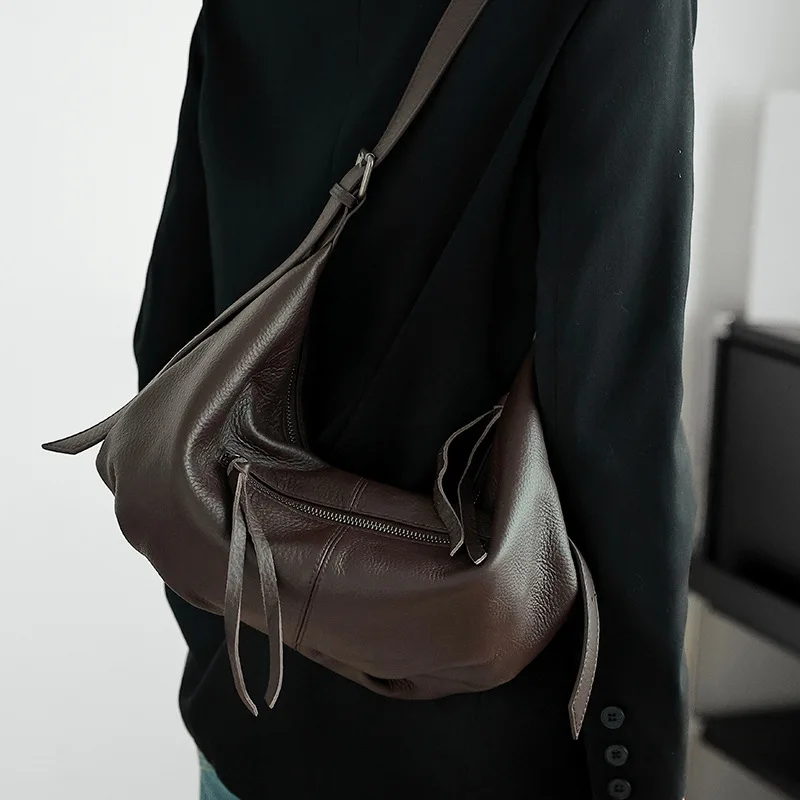 Moda feminina bolsa de ombro único 2025 couro de grão superior crossbody saco feminino viajando grande capacidade designer saco de luxo