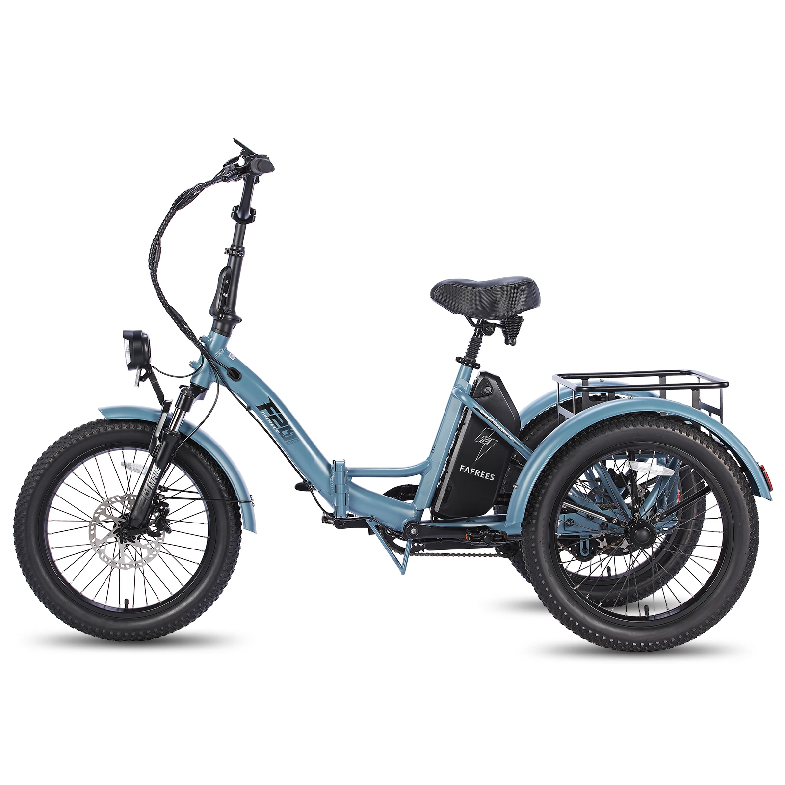 AliExpress NONE FAFREES F20 Mate Adult Electric Bicycle 500W Cargo Three Wheel ebike 48V18.2Ah Battery Folding E-bike  20*3.0 Fat Tires