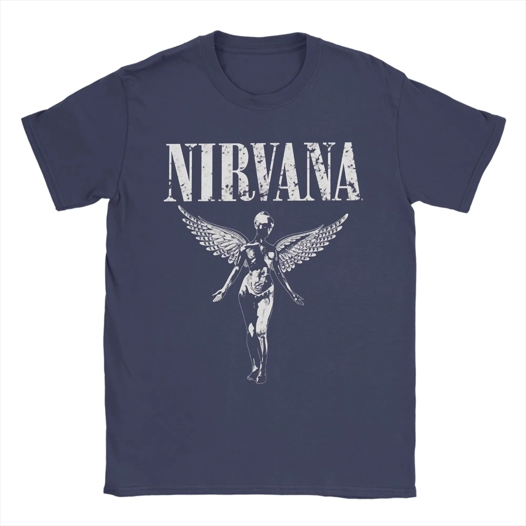 2026 Nirvana Rock Band Cotton T-Shirt for Adult Beach Kurt Cobain Y2K Basic T Shirts Trendy Cool Tees Big Size Casual Tops