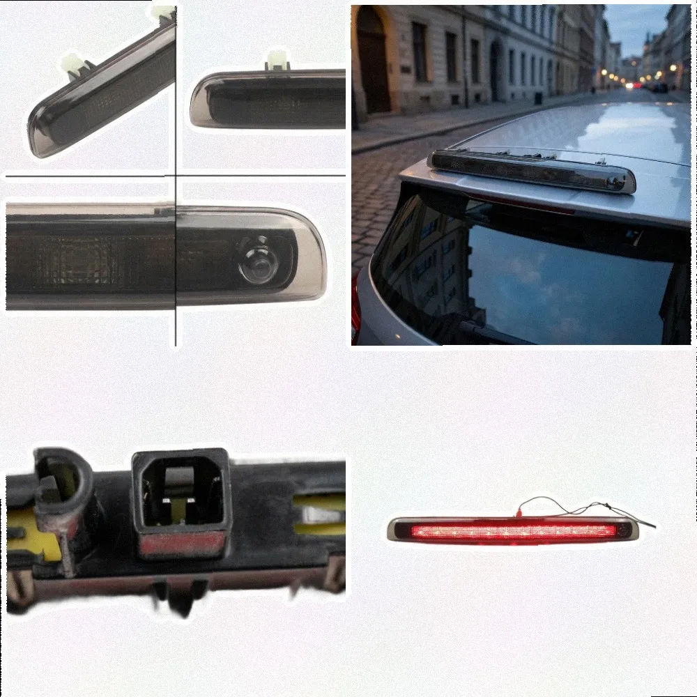 LED Center High Mounted Stop Light For For FIAT PANDA 312/319 2012-2024 ABS Enclosure Red Light 12V 34.8 x 4 x 7.5 cm