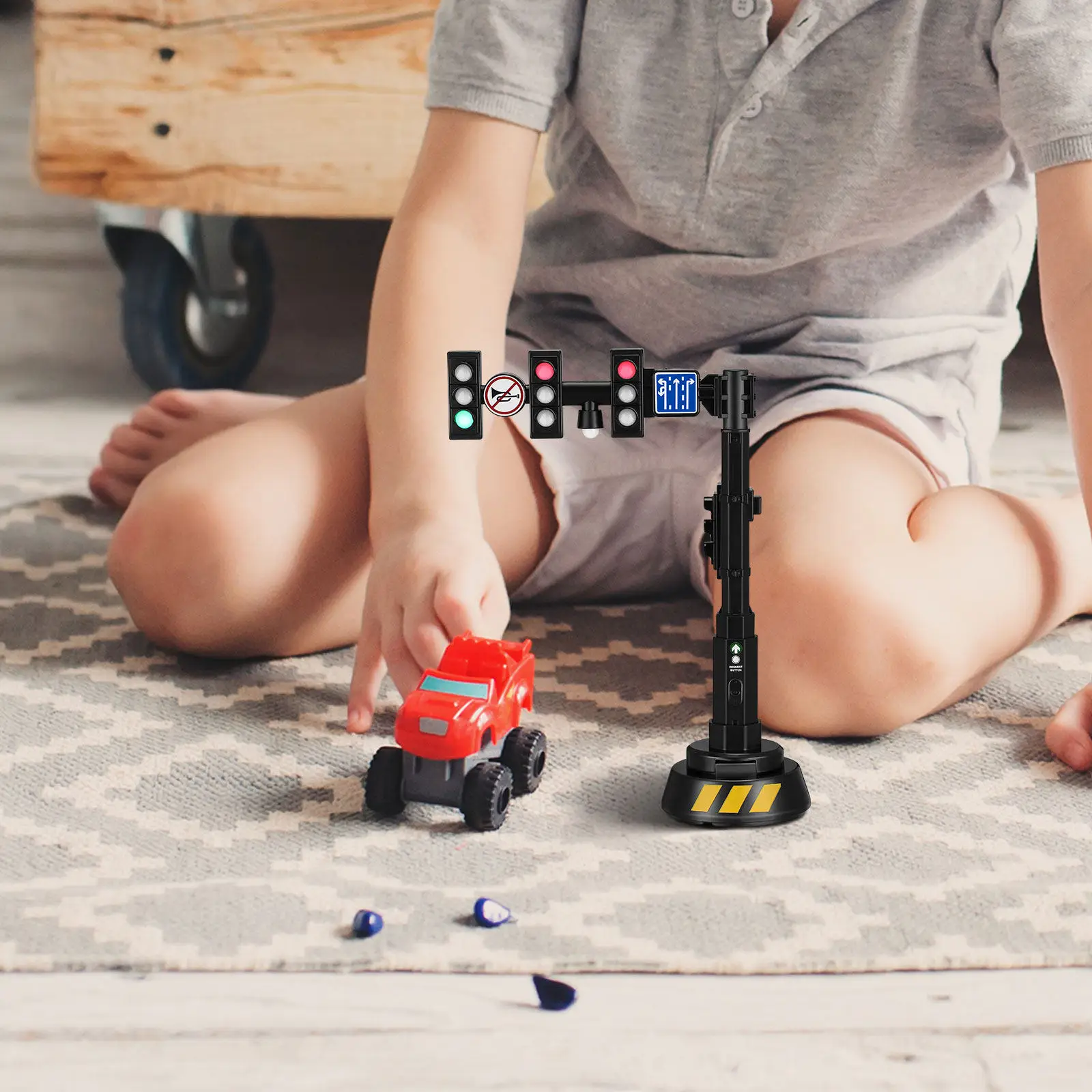 

Обучающее устройство-светофор для детей: реалистичная имитация света и звука, функция автоматического перехода, идеально подходит для дома