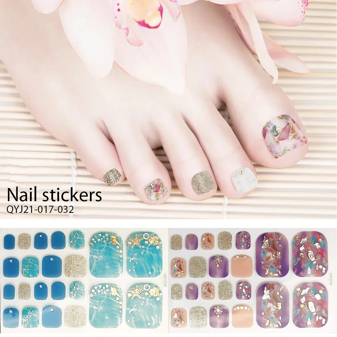 

Manicure 2024 Manicure Stickers Nail Art Waterpr Nail Stickers Explosive Toenail Stickers 22 Toe Nail Stickers New Product 2024