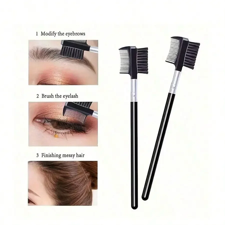 4 Silicone Refill Pads Eyebrow Brush, 11-In-1 Eyelash Grooming Kit Curler With Comb Includes Eyelash Separator, Eyelash Wand