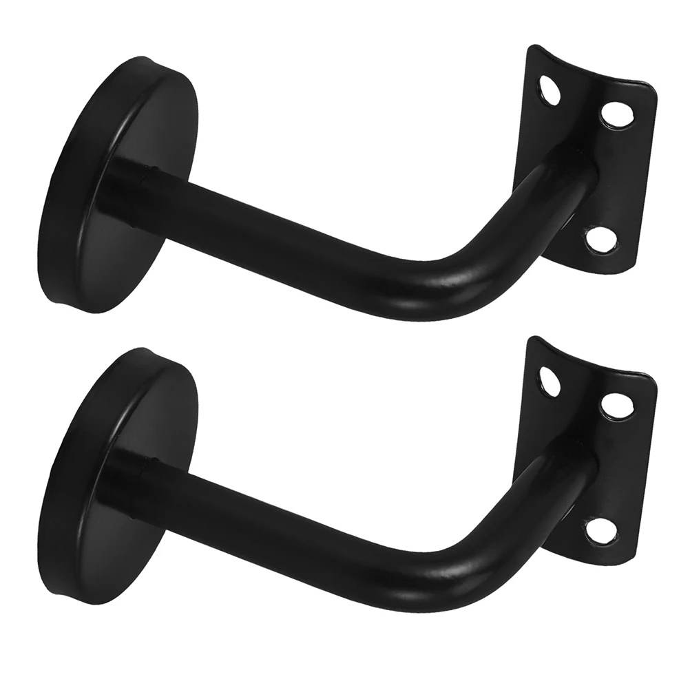 

2pcs Wall Mount Handrail Brackets Stair Railing Hardware Stainless Steel SevenShaped Durable Construction Tools