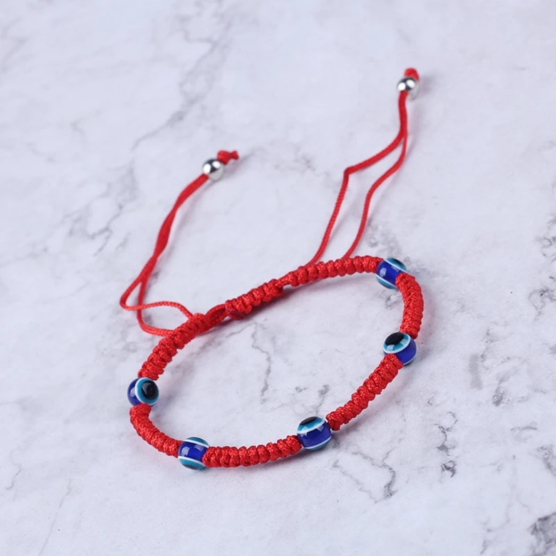 652F 5Styles Braided Bracelets Good Luck Fatima Hand Red String Jewelry for Families