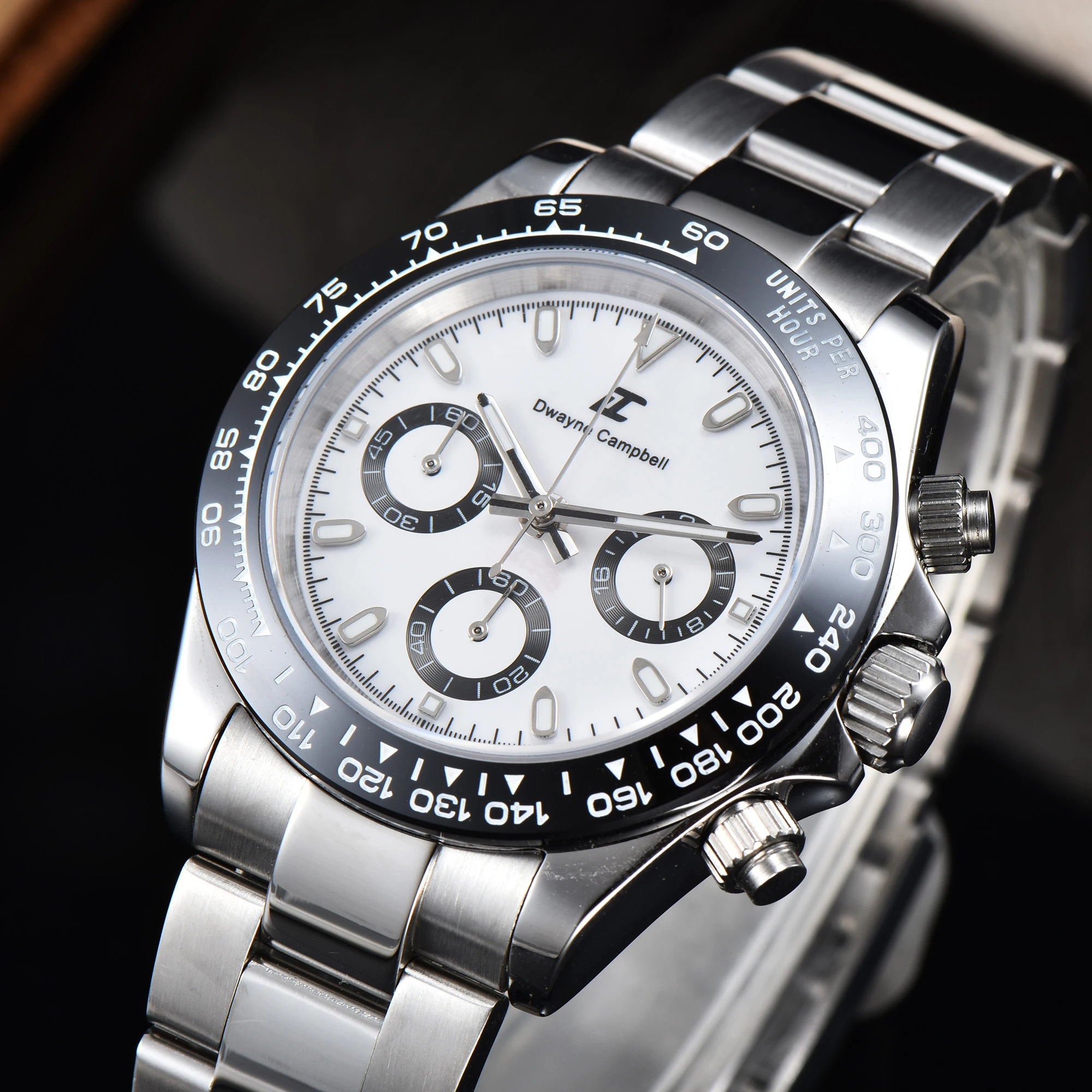 

Кварцевые часы 40 мм с механизмом VK63, водонепроницаемым сапфировым стеклом, светящейся иглой, наручные часы в деловом и модном стиле.