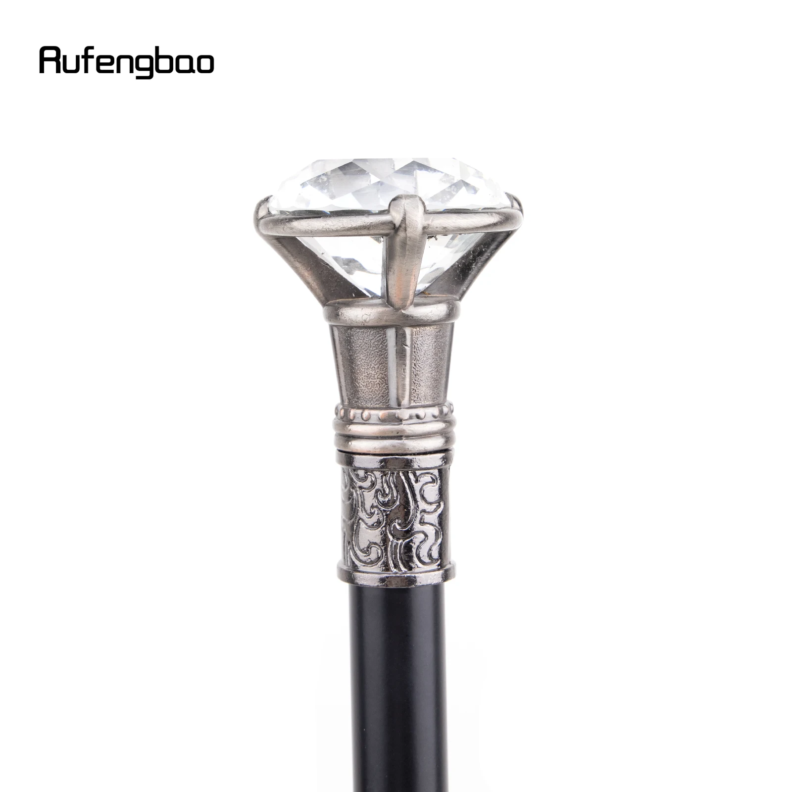 Diamond Type Walking Cane Fashion Decorative Walking Stick Gentleman Elegant Cosplay Cane Knob Crosier 93cm