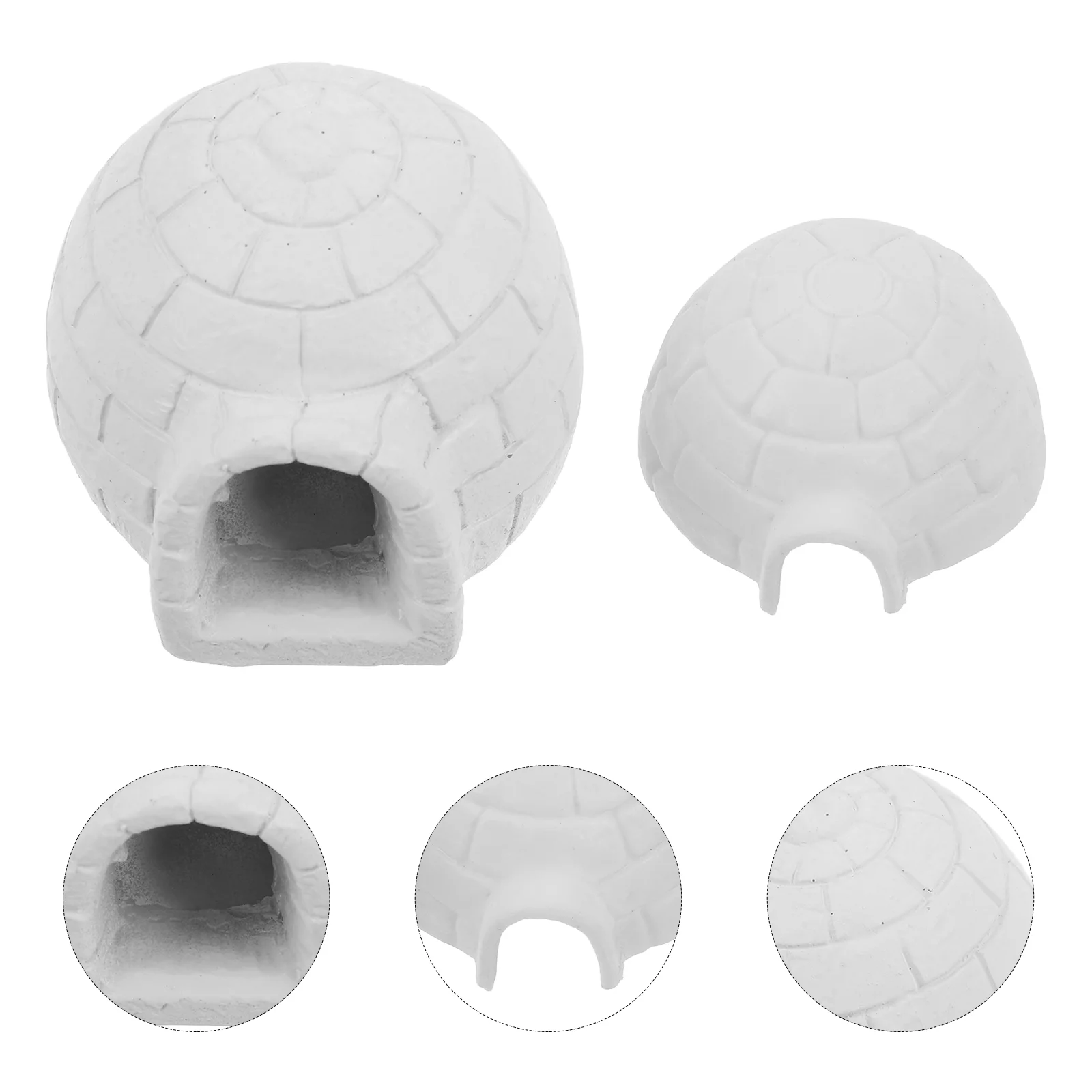 

2pcs Realistic Mini Igloo Toys Mini Resin Ice House Statues Miniature Arctic Ornaments for DIY Micro Landscape Decorations