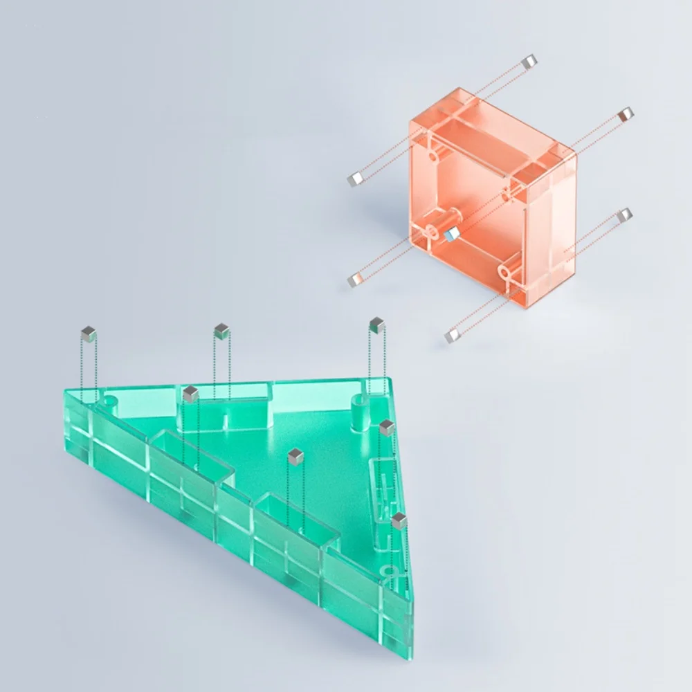 Qiyi-rompecabezas magnético TANGRAM 3D, rompecabezas de velocidad sin pegatinas, rompecabezas de construcción DIY, rompecabezas de entrenamiento de pensamiento lógico