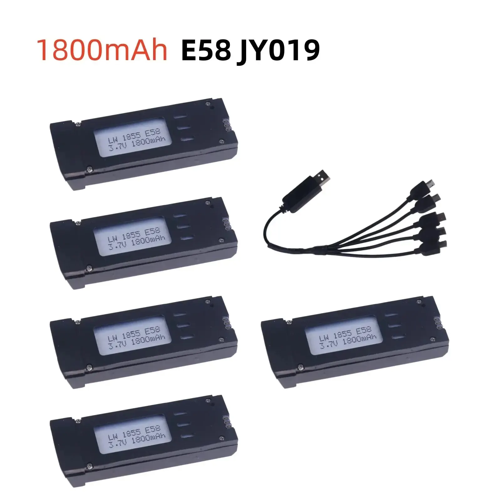 Aramox - 3 Batteries 3.7V 1800mAh Pour Drone 998 Pro, E58, E68, JY109 - Avec Câble De Charge