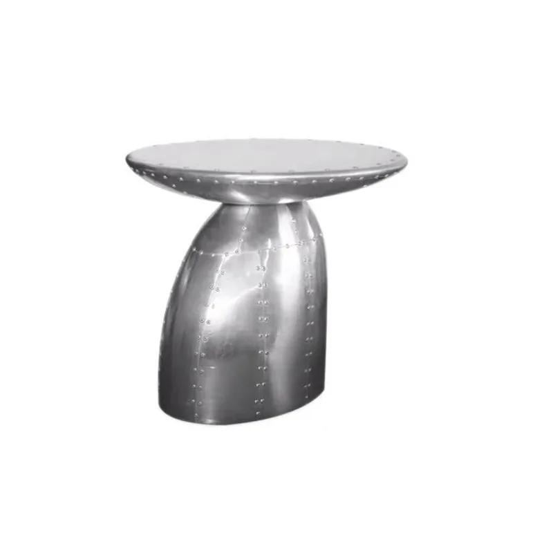 

Industrial style aluminum skin mushroom table retro metal table edge few living room creative old coffee table