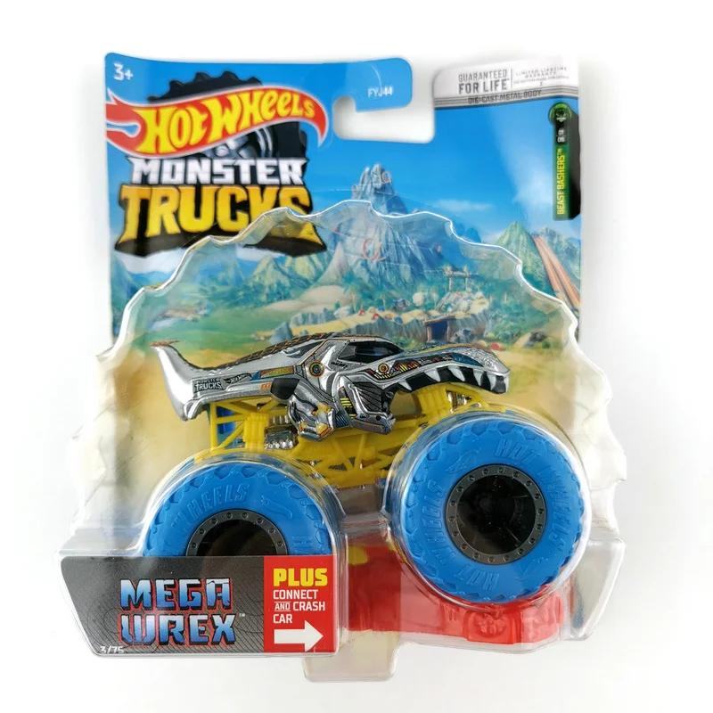 2022 Hot Wheels 1:64 MONSTER TRUCKS BACK TO THE FUTURE TIME MACHINE TIGER SHARK WREAK DRAG FYJ44 Collection diecast alloy model