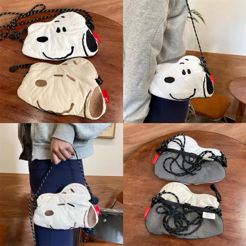 Kawaii New Snoopy Bag Crossbody Bag Storage Bag Cartoon Hanging Pouch Portable Handbag Shoulder Bag for Daily Use Travel