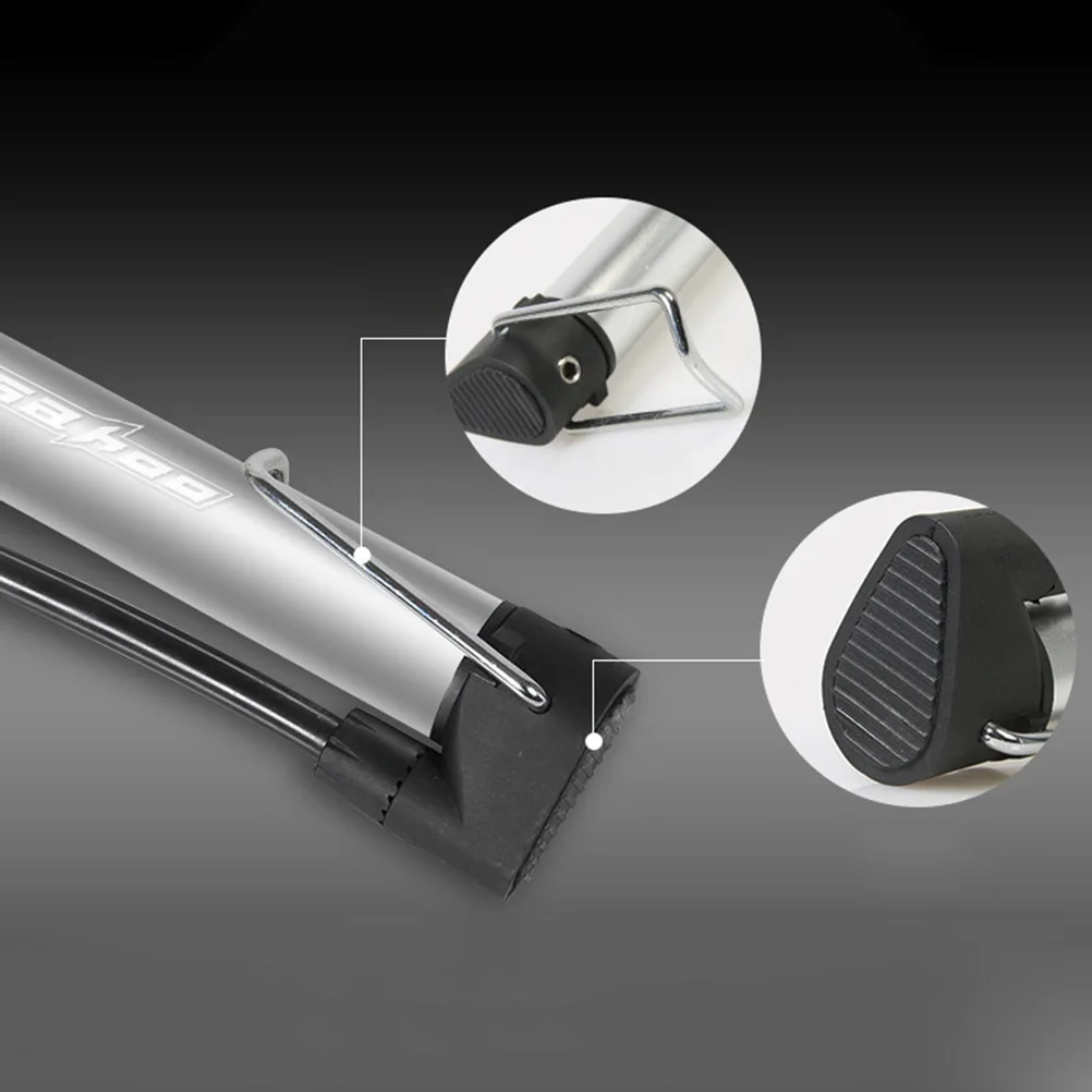

Portable Bike Tire Pump High Pressure Hand Inflator For Bicycle Motorcycle Air Bed Ball Swimming Ring Silver
