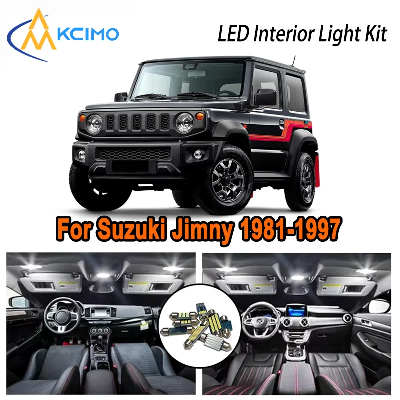 

Premium Bright LED Interior Light Kit for Suzuki Jimny 1981-1997 1982 1983 1984 Dome Map Trunk Car Lamps with Canbus No Error