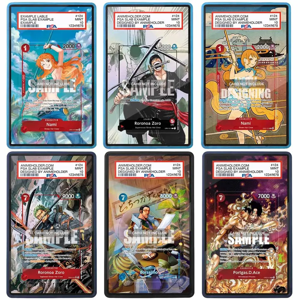 Graded PSA Storage Box For ONE PIECE Sabo Nami Vinsmoke Reiju Portgas D Ace Roronoa Zoro Borsalino Extended Art Display Case