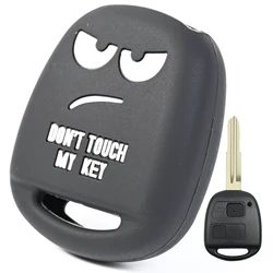 For Toyota Rav4 Celica Avalon Yaris Solara Parius Previa Pixis BB Remote Silicone 2 Button Key Ring Cover Case Holder Protect