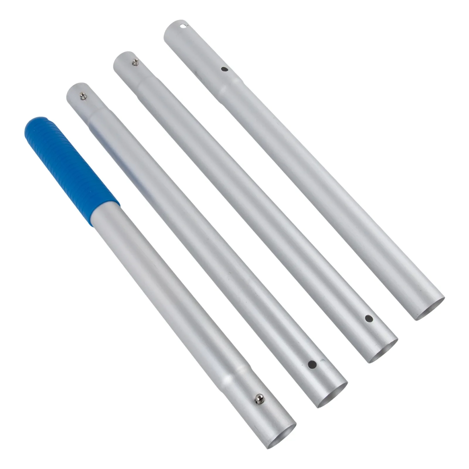 White Blue Aluminum Alloy Cleaning Pole On Detachable Design For Swimming Spa Garden High Reach Cleaning Tool