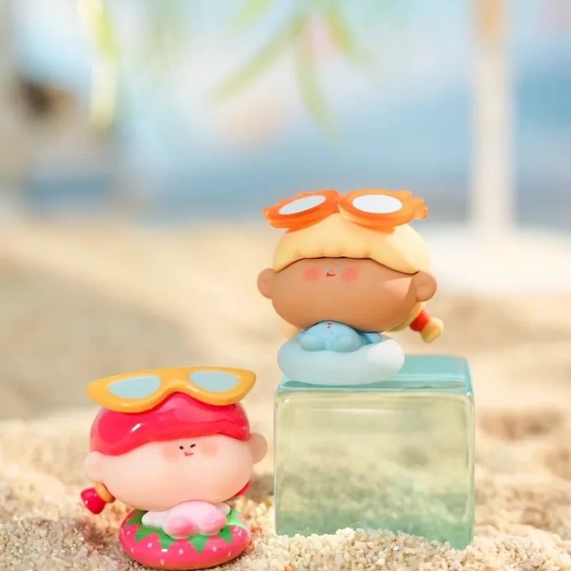 Genuine Amarilliss Beach Inflatable Pool Toy Cute Grain Collectible Figurine Trendy Blind Box Plaything Adorable Gift