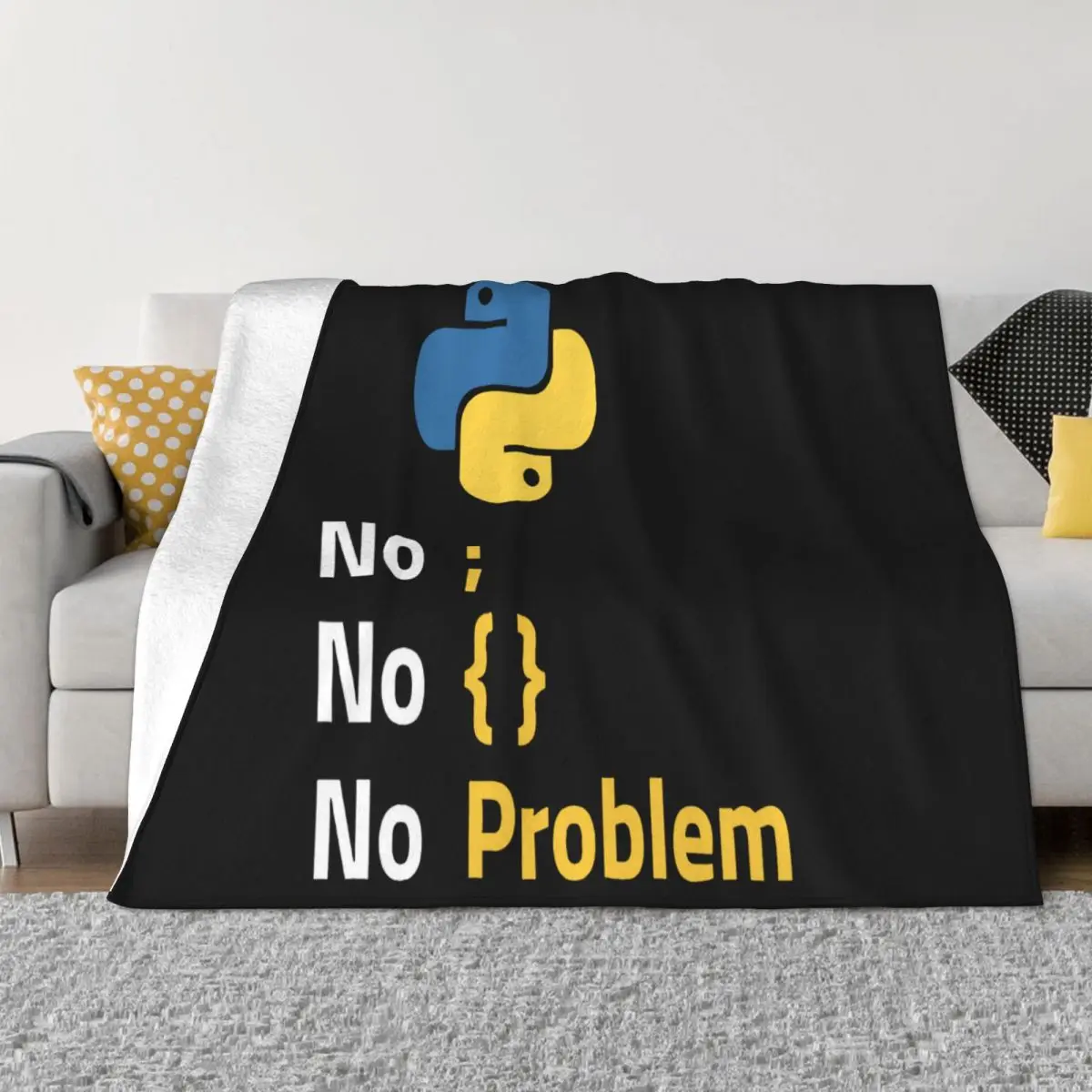 Computer Programming Python Design For Code Programmers Homme Crew Camiseta Throw Blanket