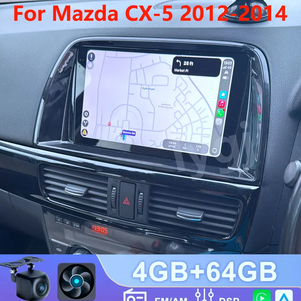For Mazda CX-5 2012-2014 Wireless Carplay Android Auto 4-64GB Android 15 Car Stereo Radio GPS Wifi