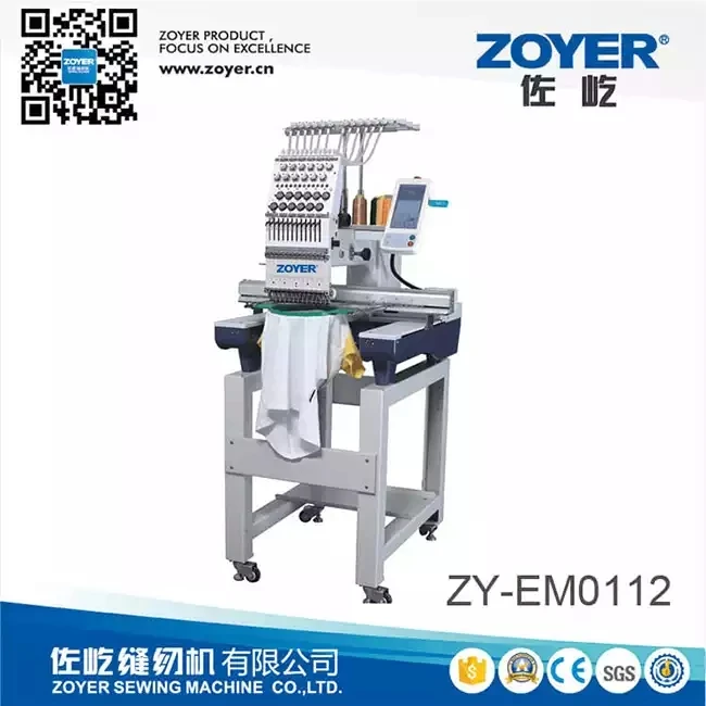 ZY-EM0901F Flat Embroidery 1 Head 9 needles /12 needles /15 needles Computer Sewing Machine Embroidery Machine