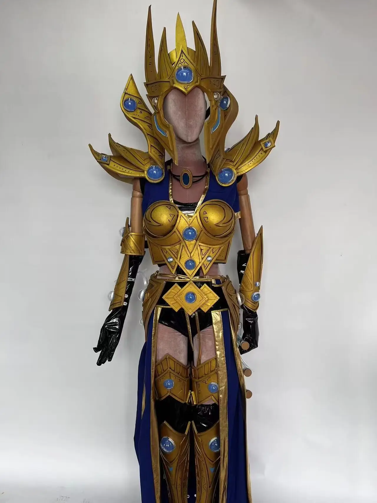 Gold Armor Future Show Cosplay Party Luxury Women Singer Stage Costume Nightclub Bar festival carnival Outfit