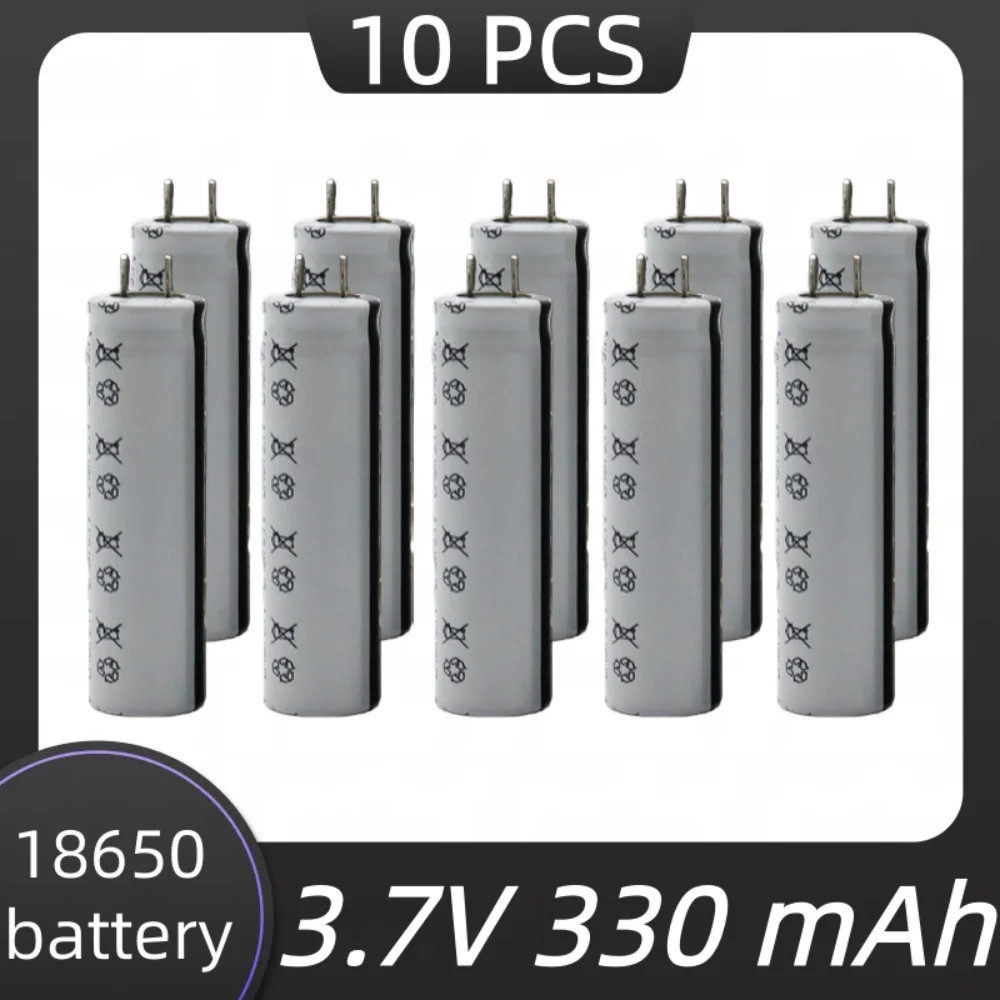 

1-10pcs Capacitive lithium battery 330mAh 3.7V electric screwdriver electric toy toothbrush polymer 18650