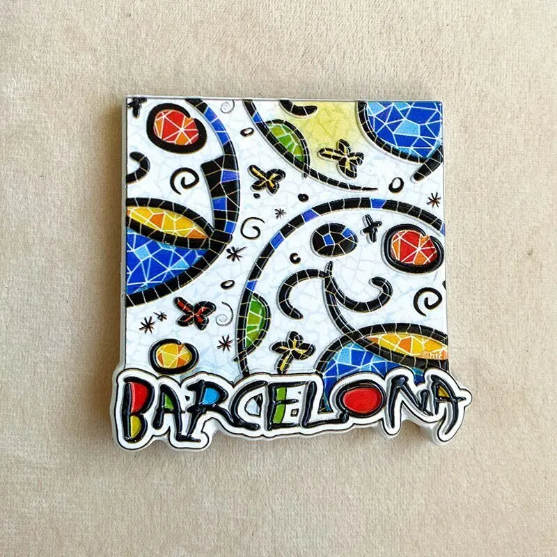 

Barcelona, Spain Travel Souvenir Personalized Creative Magnetic Refrigerator Magnet3d3D Impressionist Decorations