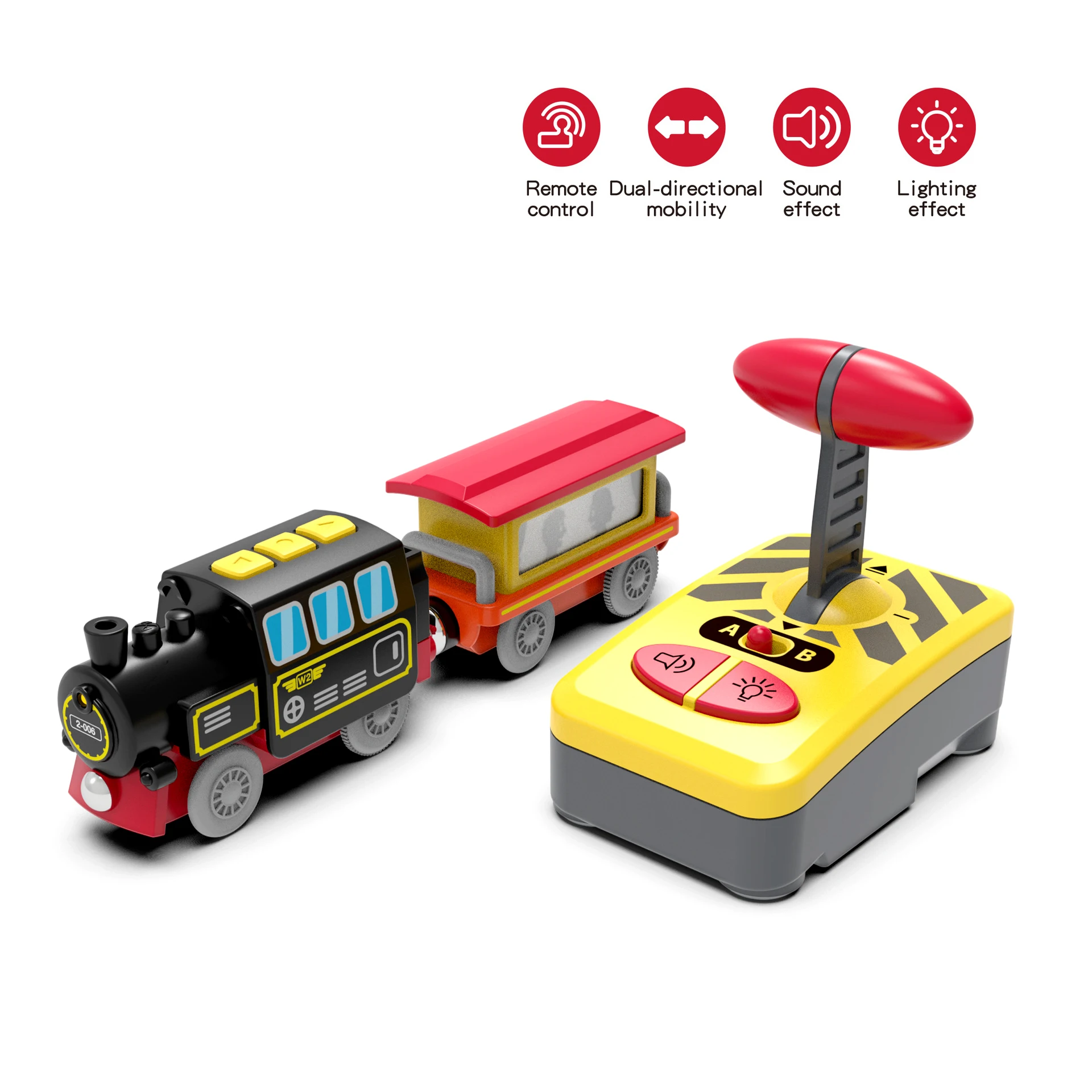 Remote Control Rc Electric Small Train Toys Set Connected With Wooden Railway Track Interesting Present For Children  W01