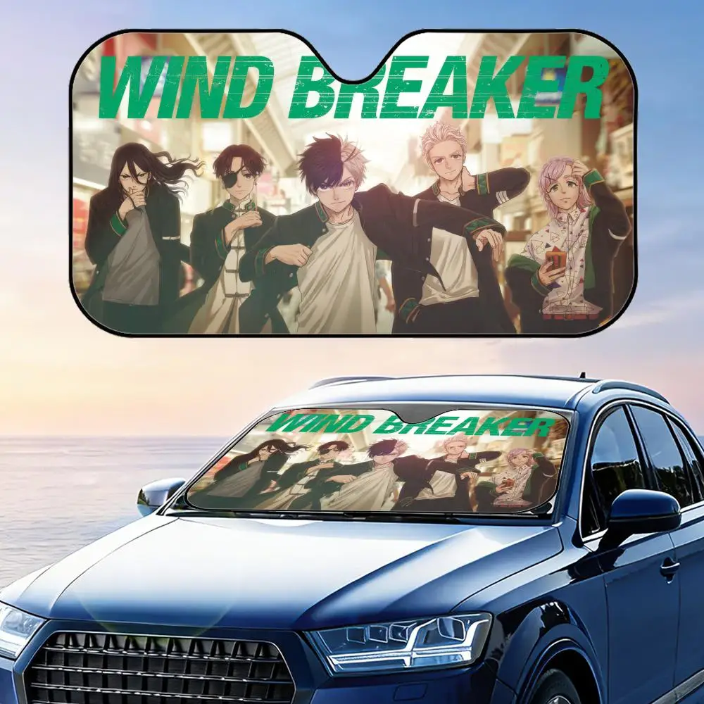 

Wind B-Breaker Anime Sun Visor Reusable Aluminum Foil UV Protector Heat Three-layer Insulation Windshield Sunshades
