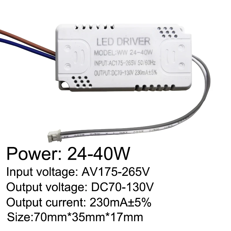 LED Driver 230mA 8-24w 24-40w 40-60w 60-80w 80-120w 100-150w LED Constant Current Driver Power Unit Supply LED Transformer