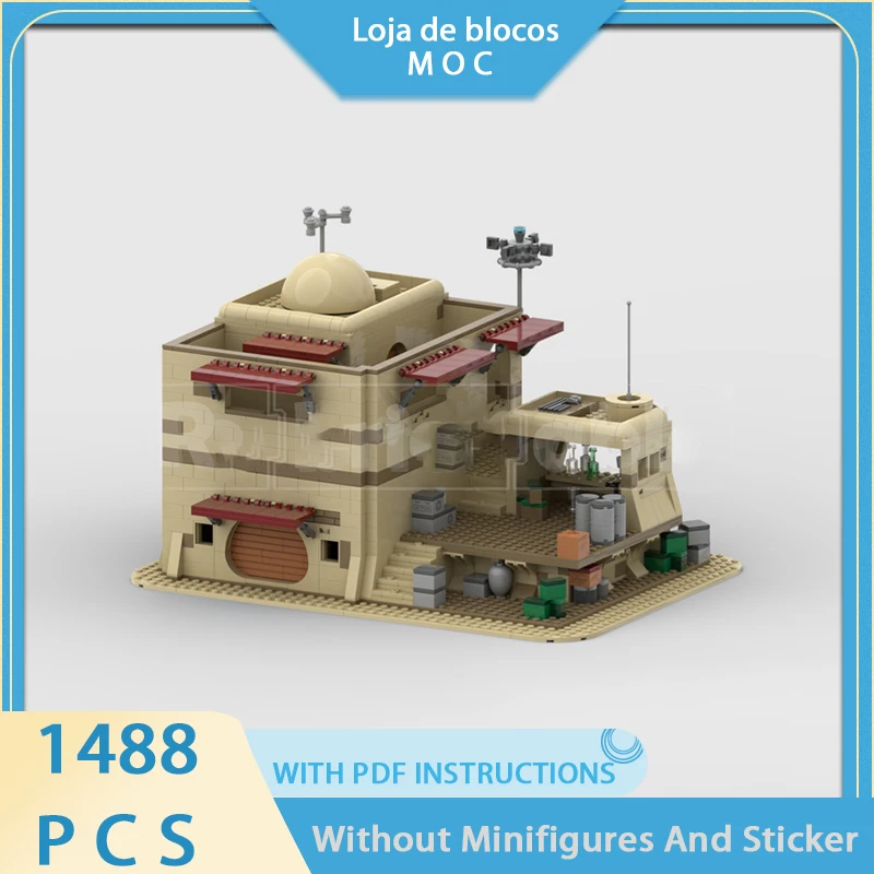 New products, MOC building blocks, planetary movie scene models, smugglers' nest, modular design, DIY puzzle toy assembly set